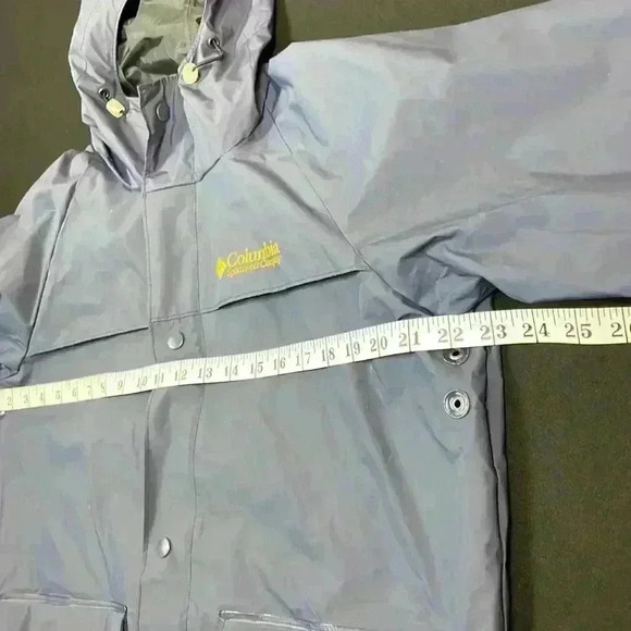 Columbia Sportswear Company unisex size small rain jacket with pockets navy blue - Picture 10 of 12
